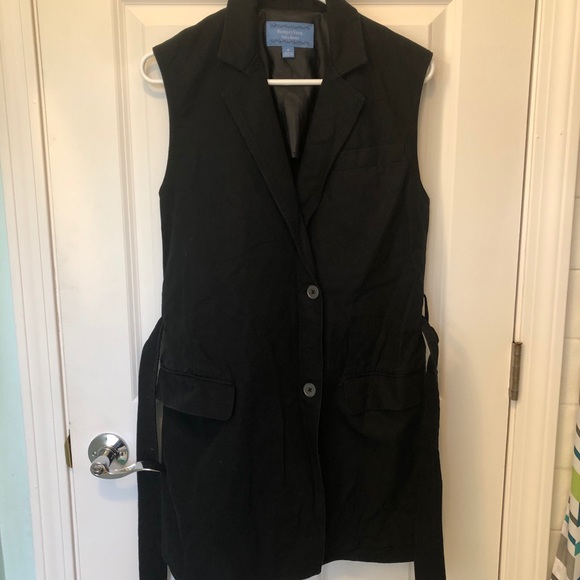 😎3/$10 Simply Vera Wang Long Sleeveless Trench Vest - Picture 7 of 11